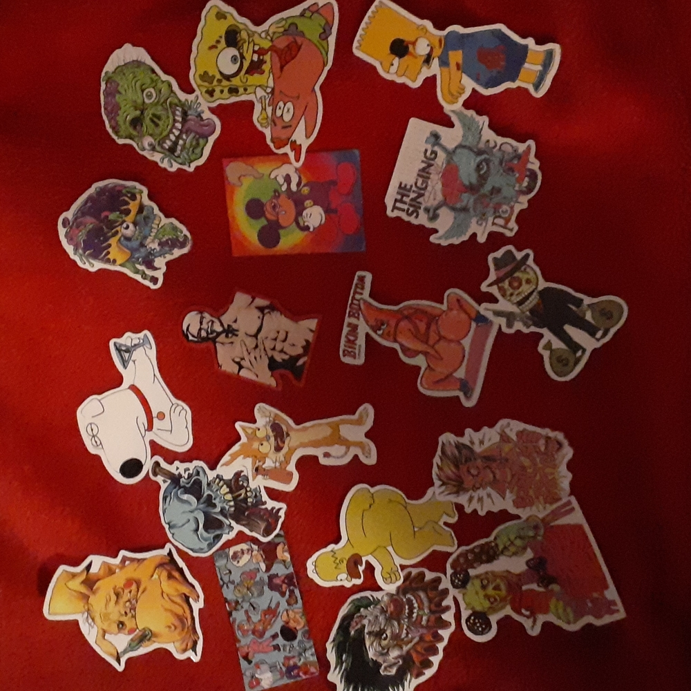 Zombie, Cartoon Sticker Lot (Read Description)